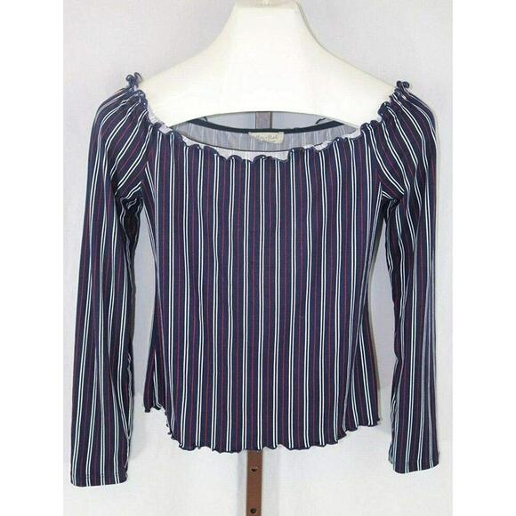 Ultra Flirt Womens Stripted Top Size L - Picture 2 of 2